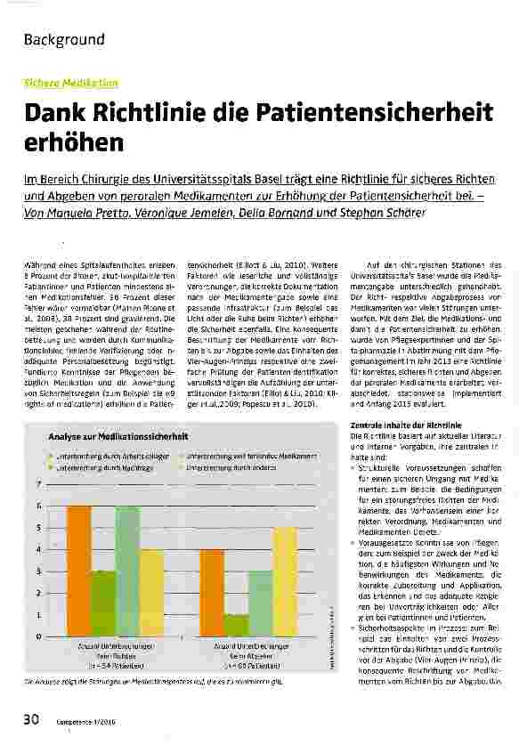 Vorschauseite 1: Dank Richtlinie die Patientensicherheit erhöhen