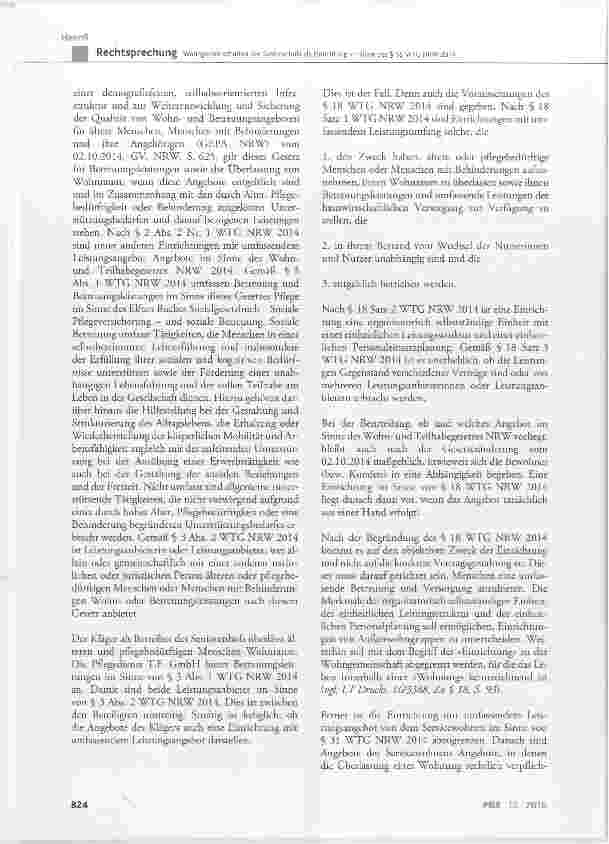 Vorschauseite 5: Wohngemeinschaften des Seniorenhofs als Einrichtung im Sinne des § 18 WTG NRW 2014