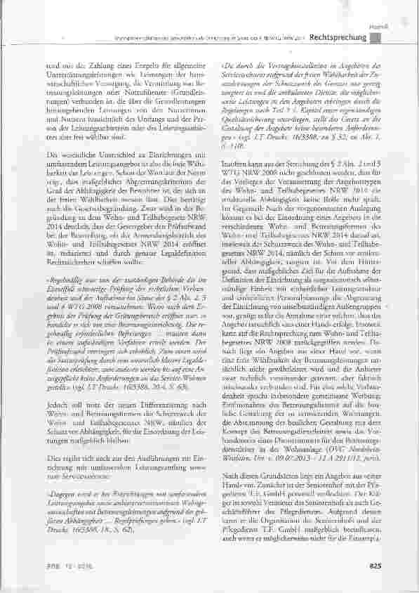 Vorschauseite 6: Wohngemeinschaften des Seniorenhofs als Einrichtung im Sinne des § 18 WTG NRW 2014