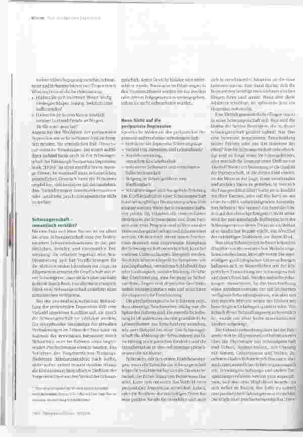 Vorschauseite 2: Peri-/postpartale Depression was wissen wir heute darüber?
