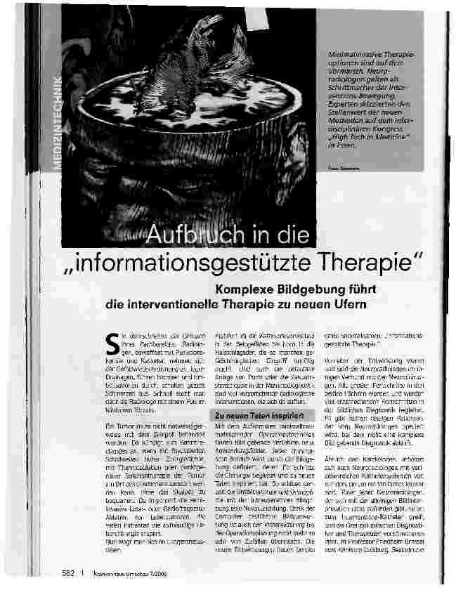 Vorschauseite 1: Aufbruch in die informationsgestützte Therapie