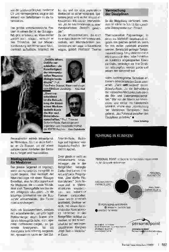 Vorschauseite 2: Aufbruch in die informationsgestützte Therapie