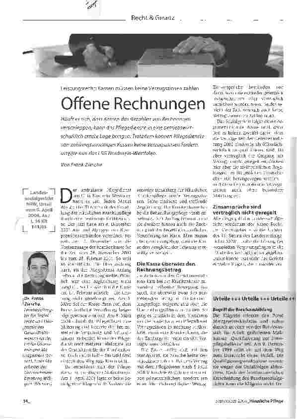 Vorschauseite 1: Offene Rechnungen