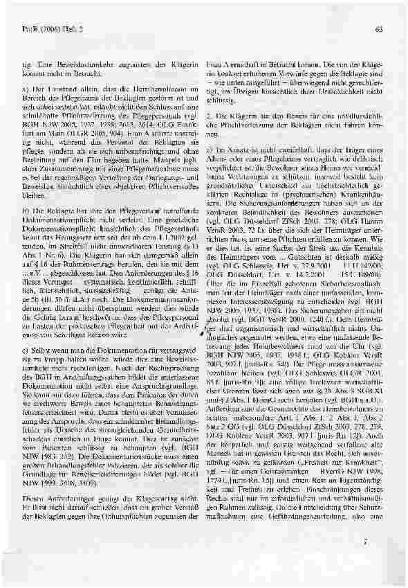 Vorschauseite 2: Zu den Anforderungen an die Obhutspflichten des Heimträgers zugunsten der Heimbewohner