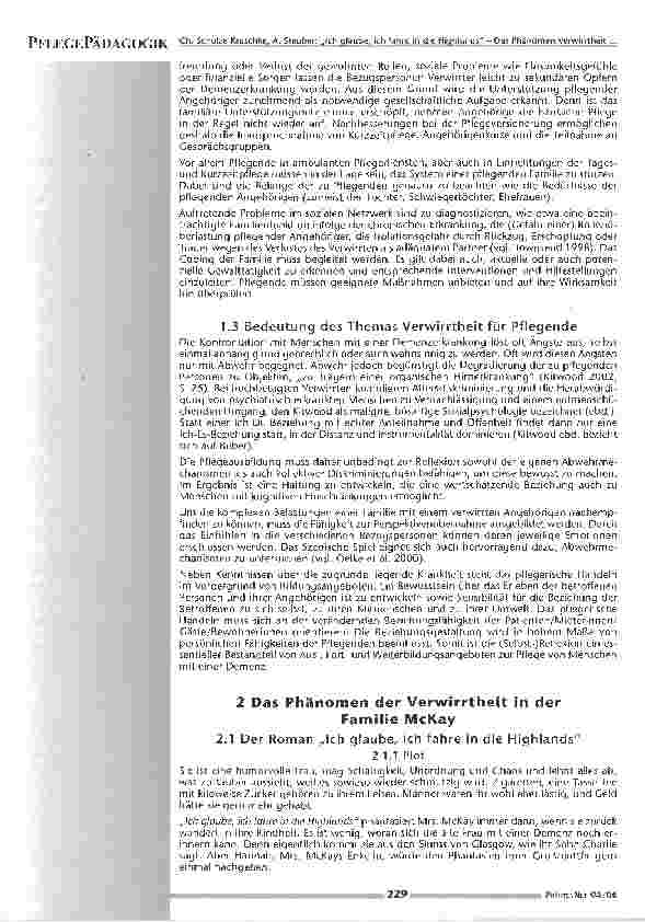 Vorschauseite 3: Ich glaube, ich fahre in die HighlandsDas Phänomen Verwirrtheit in der Familie McKay