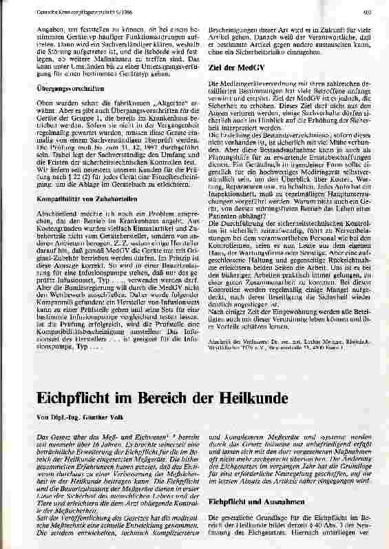 Vorschauseite 4: Die Medizingeräteverordnung - Gerätesicherheit aus Sicht des Technischen Überwachungs-Vereins
