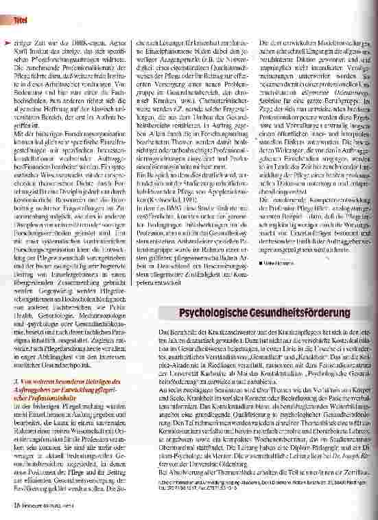 Vorschauseite 4: Auftraggeber und Forschung Zum Stand der Pflegewissenschaft und -forschung in Deutschland