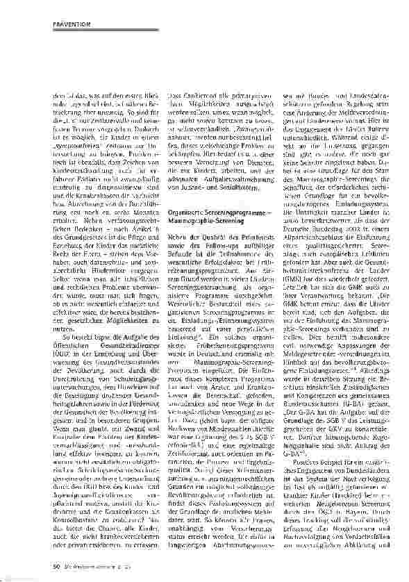 Vorschauseite 3: Prävention: Per Gesetz zur Kultur?