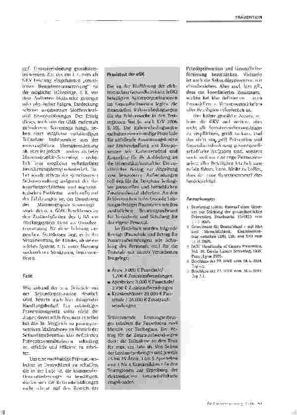 Vorschauseite 4: Prävention: Per Gesetz zur Kultur?