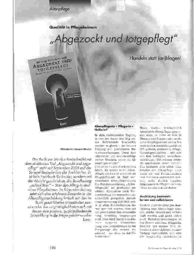 Vorschauseite 1: Abgezockt und totgepflegtHandeln statt (an)klagen!