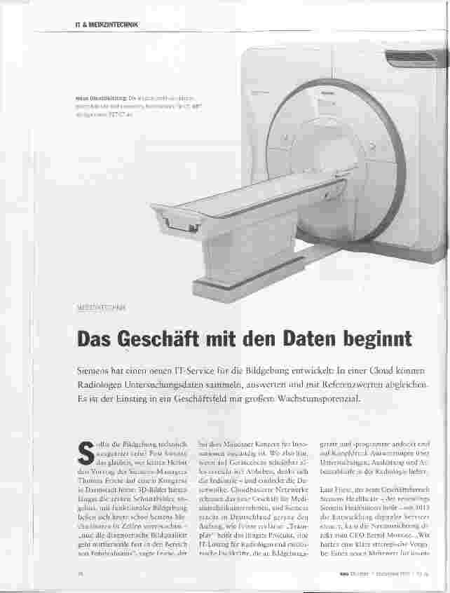 Vorschauseite 1: Das Geschäft mit den Daten beginnt