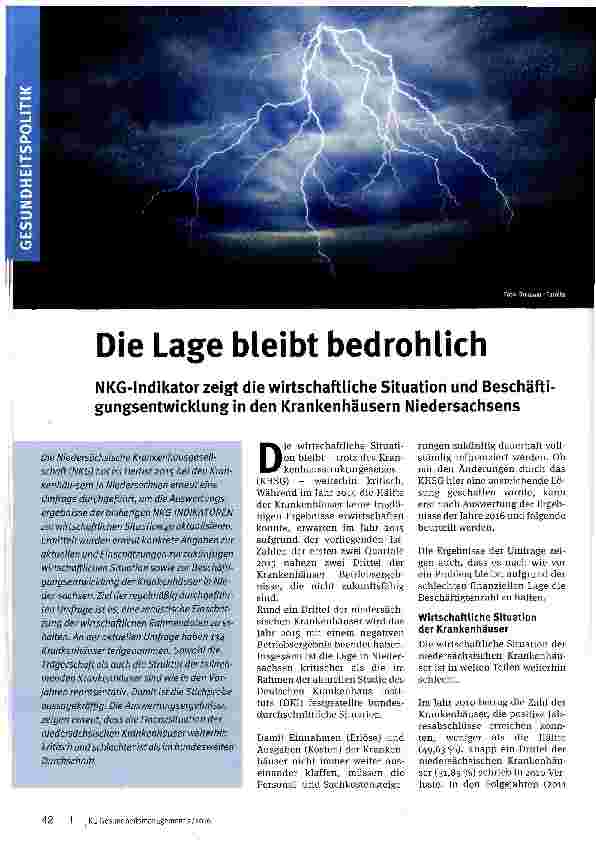 Vorschauseite 1: Die Lage bleibt bedrohlich