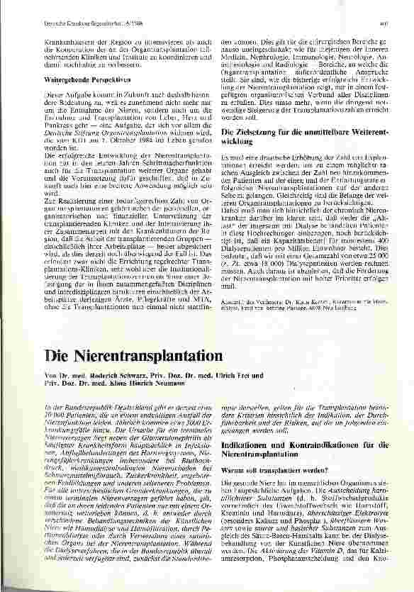 Vorschauseite 3: Von der Hämodialyse zur Nierentransplantation