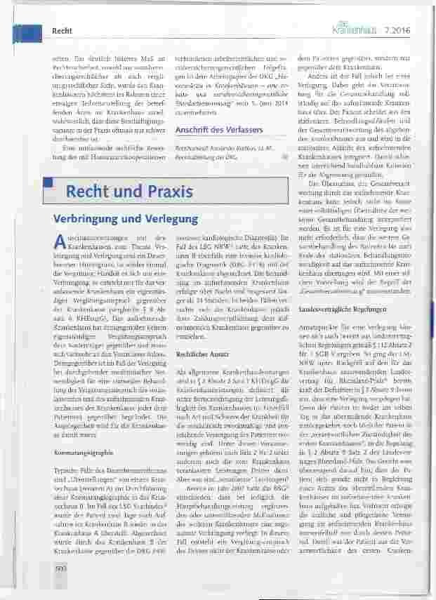 Vorschauseite 1: Verbringung und Verlegung