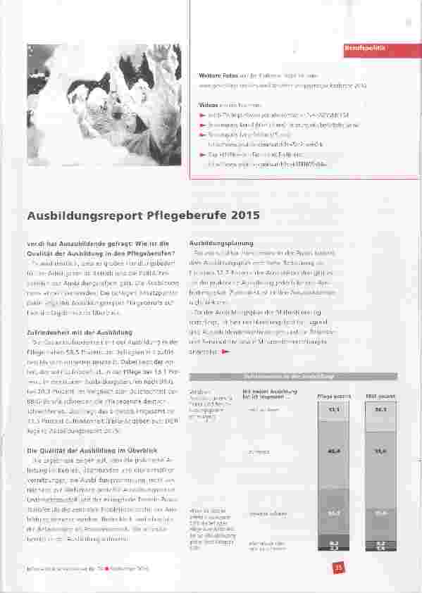 Vorschauseite 1: Ausbildungsreport Pflegeberufe 2015