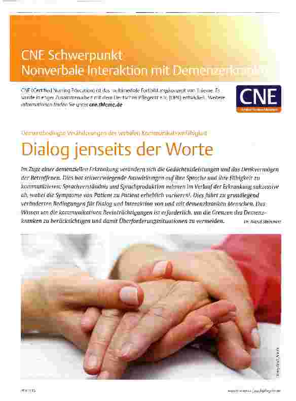 Vorschauseite 1: Dialog jenseits der Worte