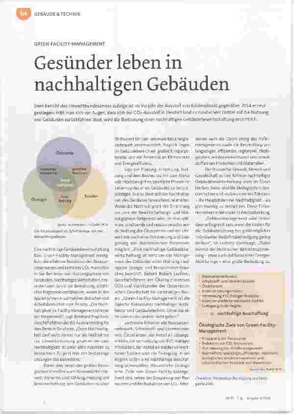 Vorschauseite 1: Gesünder leben in nachhaltigen Gebäuden