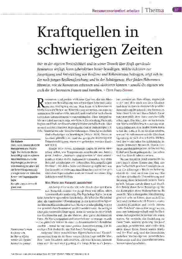 Vorschauseite 2: Kraftquellen in schwierigen Zeiten