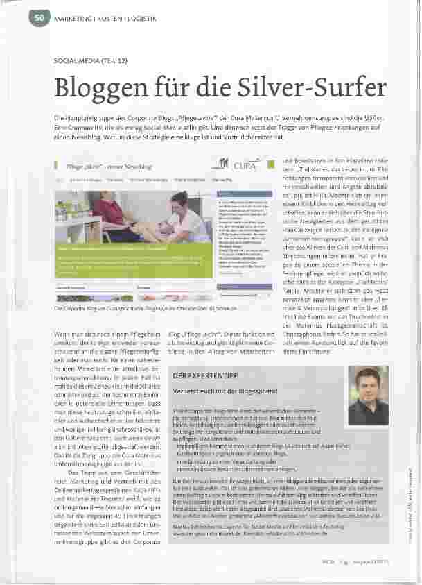 Vorschauseite 1: SOCIAL MEDIA (TEIL 12) Bloggen für die Silver-Surfer