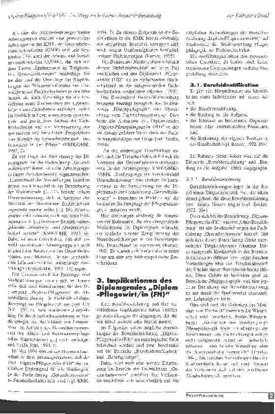 Vorschauseite 3: Diplom-PflegeeirtIn (FH)?! - Ein Weg zur kritischen Auseinandersetzung