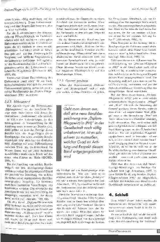Vorschauseite 5: Diplom-PflegeeirtIn (FH)?! - Ein Weg zur kritischen Auseinandersetzung