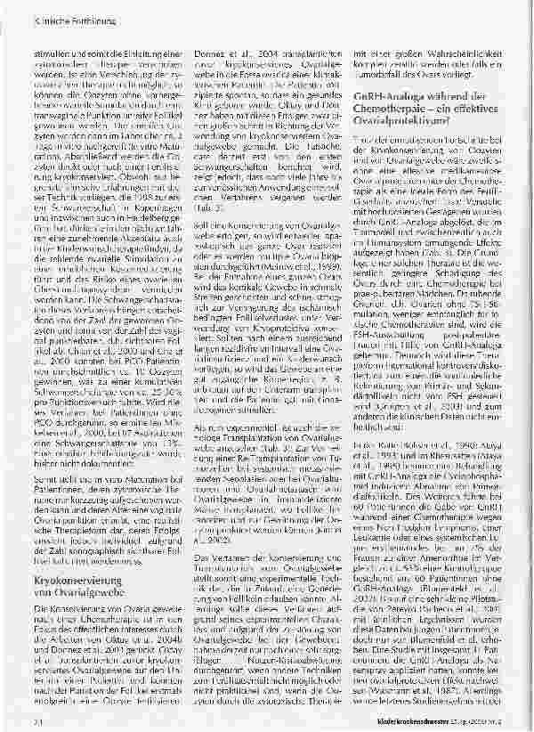 Vorschauseite 4: Schwangerschaft nach Tumorerkrankungen - Neue Perspektiven der modernen Reproduktionsmedizin