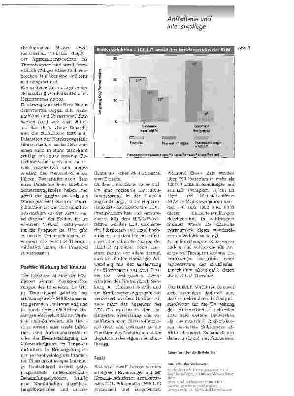 Vorschauseite 4: H.E.l..P.-TherapieExtrakorporale Plasmatherapie zur effektiven Behandlungbei Fettstoffwechselerkrankungen