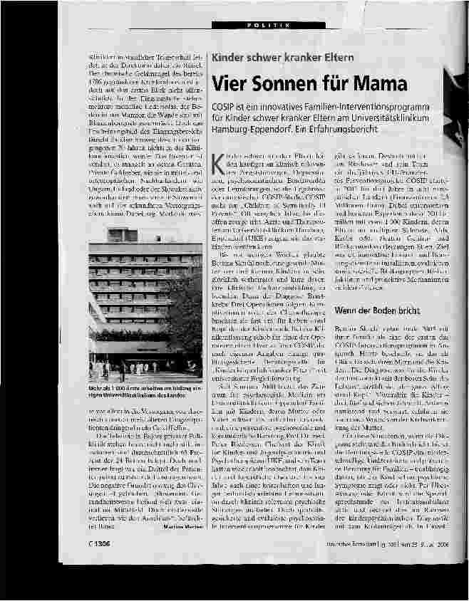 Vorschauseite 1: Kinder schwer kranker ElternVier Sonnen für Mama