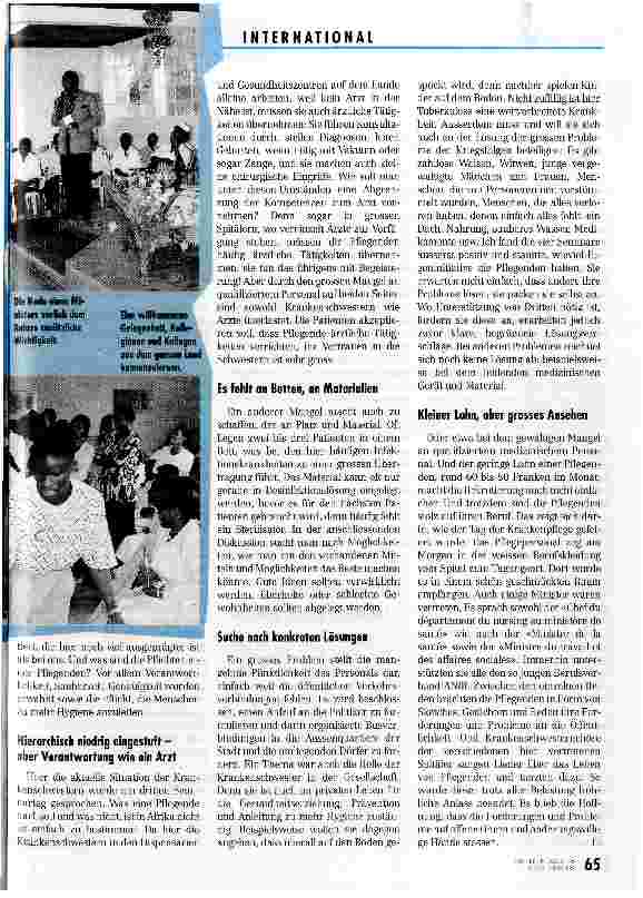 Vorschauseite 2: Pflegende packen an Nach Krieg und Vernichtung in Ruanda