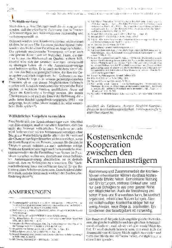 Vorschauseite 5: Befristete Arbeitsverträge mit Assistensärzten
