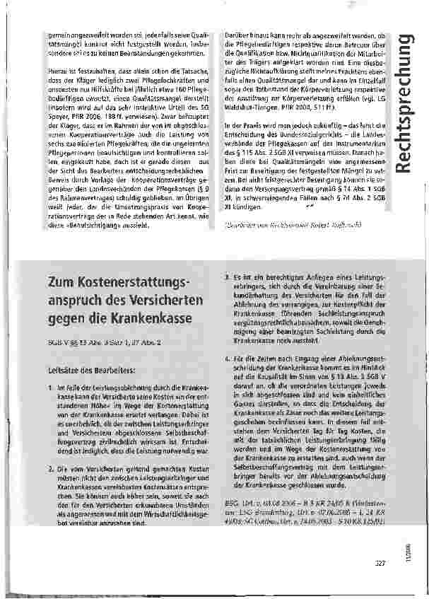 Vorschauseite 6: Erbringung ambulanter Pflegeleistungen außerhalb des in einem Versorgungsvertrag festgelegten örtlichen Einzugsbereichs