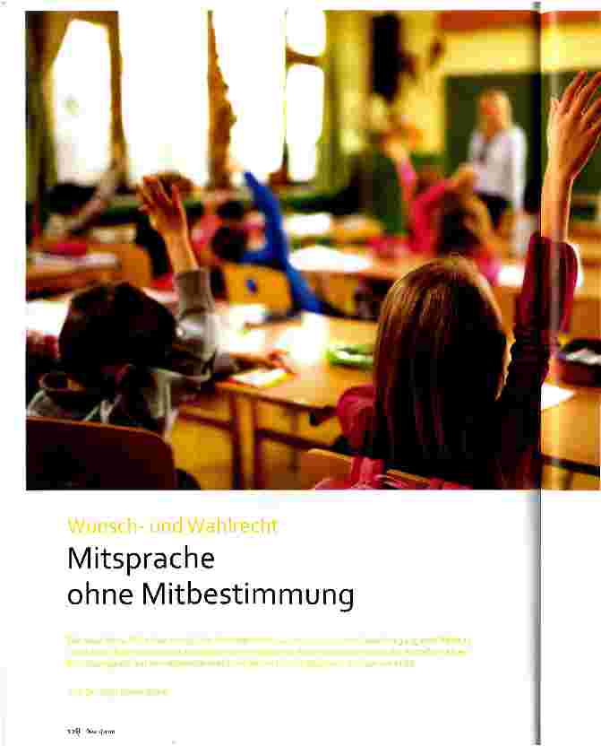 Vorschauseite 1: Wunschund Wahlrecht Mitsprache ohne Mitbestimmung