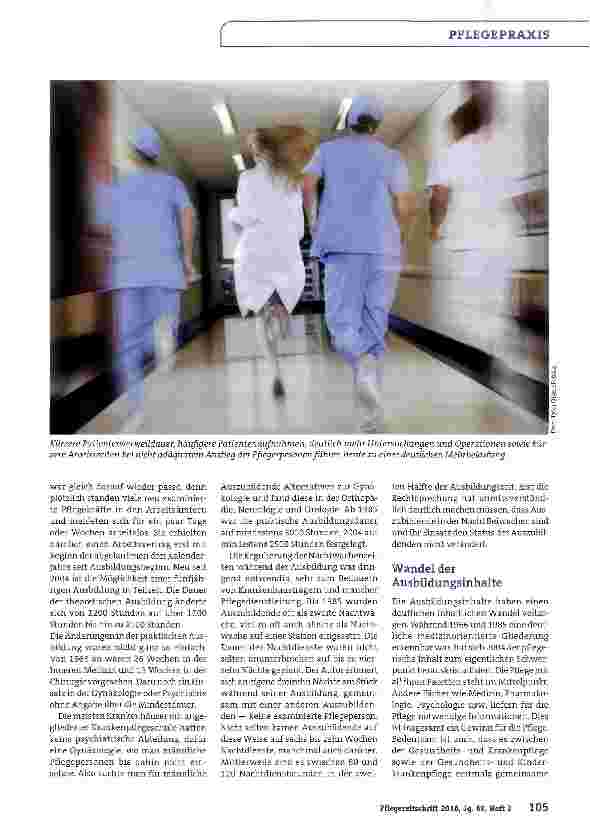 Vorschauseite 2: Vierzig Jahre in der Krankenpflege