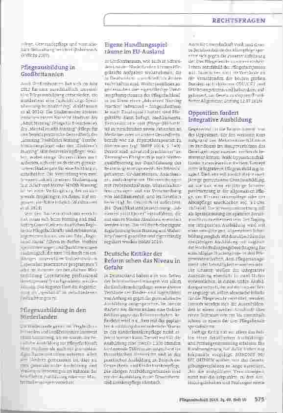 Vorschauseite 2: Rückschritt oder Fortschritt für die Pflege