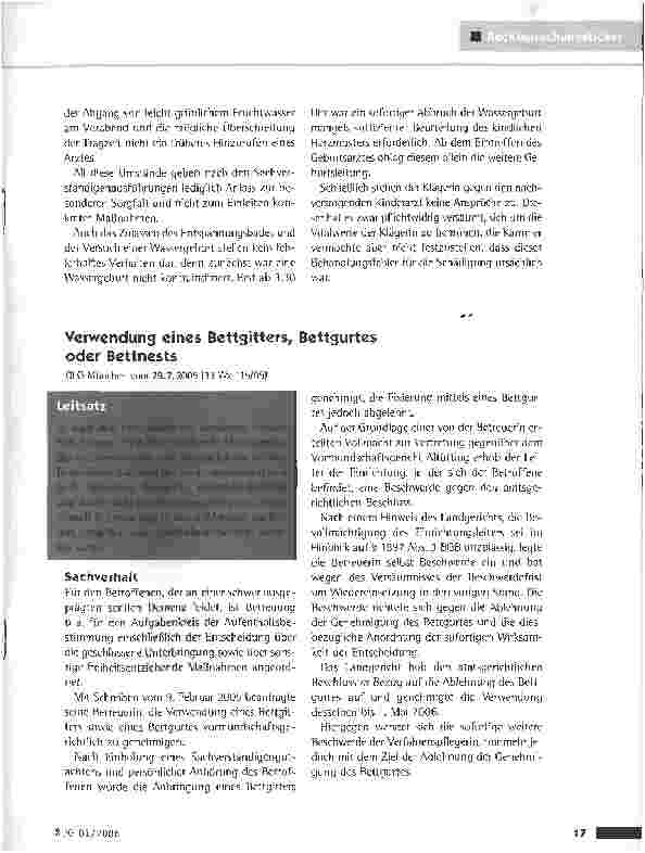 Vorschauseite 3: Schadensersatz wegen Behandlunssfehler bei der Geburt
