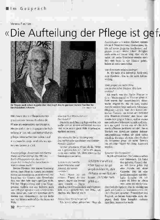 Vorschauseite 1: Die Aufteilung der Pflege ist gefährlich und absurd