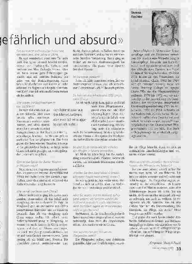 Vorschauseite 2: Die Aufteilung der Pflege ist gefährlich und absurd