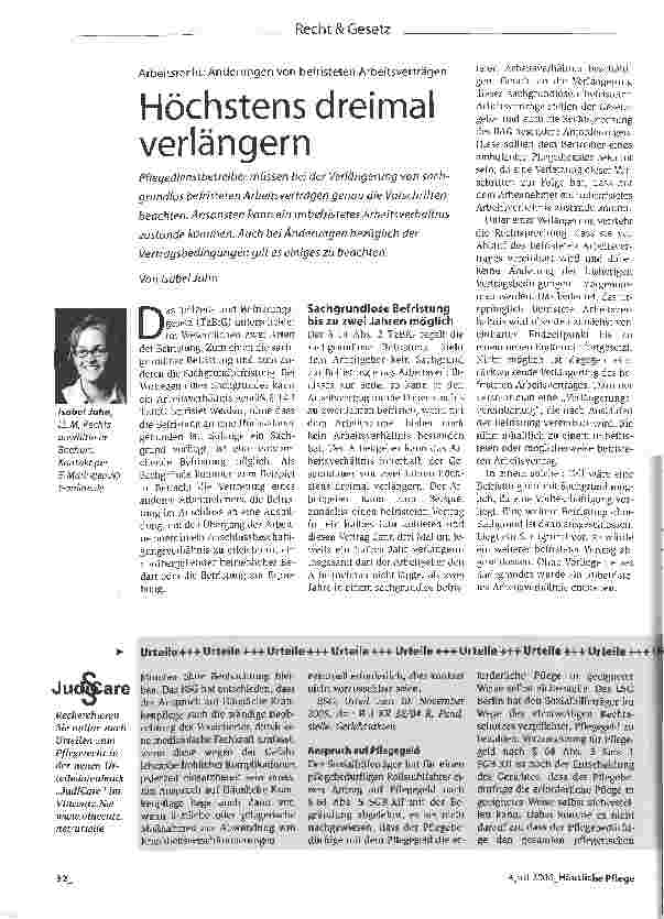 Vorschauseite 1: Höchstens dreimal verlängern