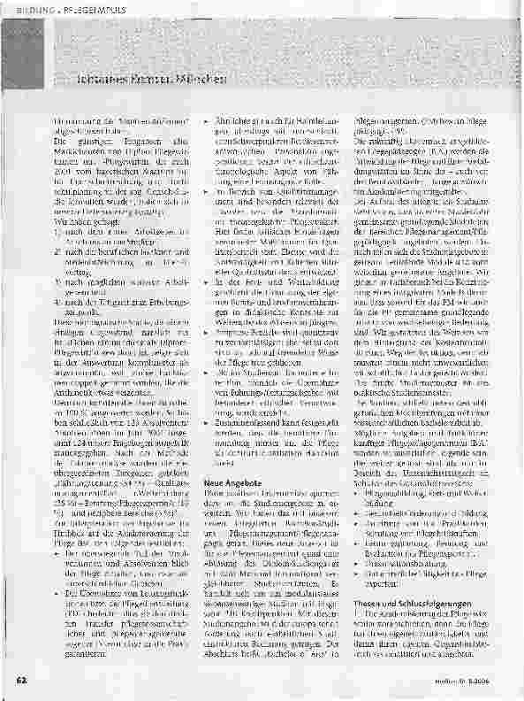 Vorschauseite 2: Meilensteine auf dem Weg der Akademisierung10 Jahre Pflegemanagement an der KSFH München
