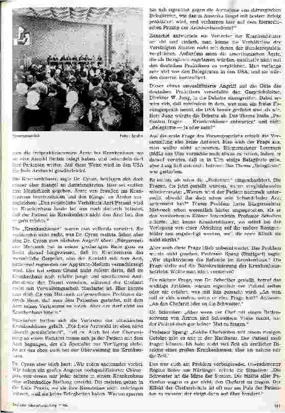 Vorschauseite 5: Stimmen zum 4. Deutschen Krankenhaustag vom 11. -14. Mai 1966 Stuttgart