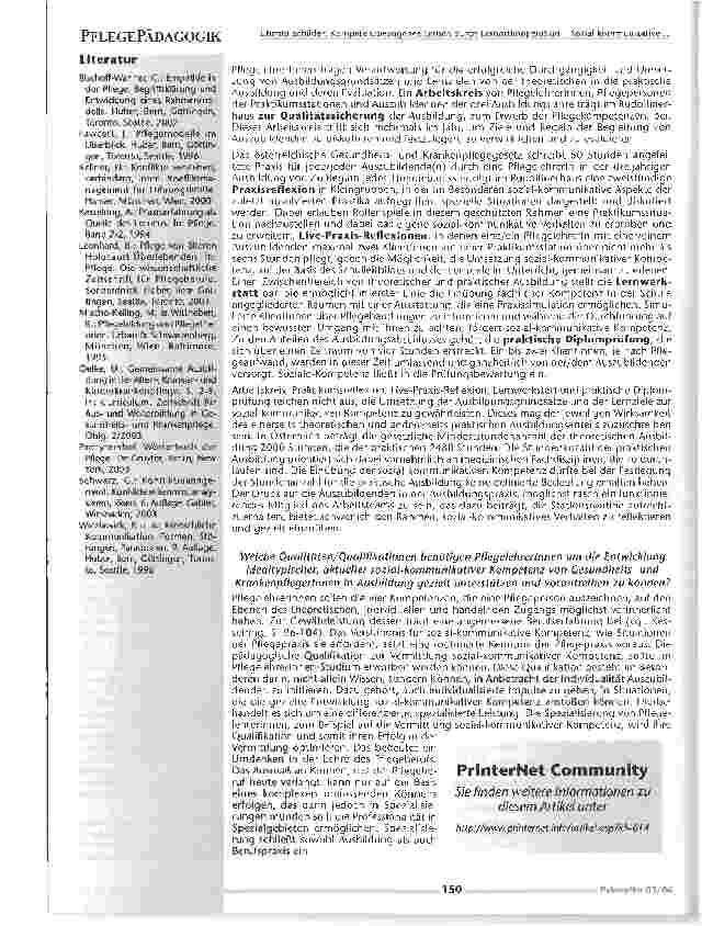 Vorschauseite 6: Kompetenzbezogenes Lernen durch LernortkooperationSozial-kommunikative Kompetenz von Pflegepersonen - Berufsidentität leben