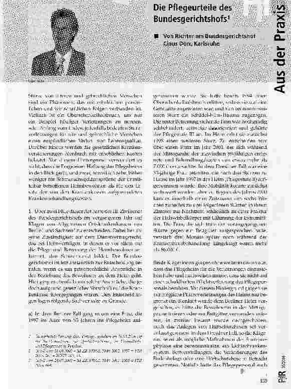 Vorschauseite 1: Die Pflegeurteile des Bundesgerichtshofs