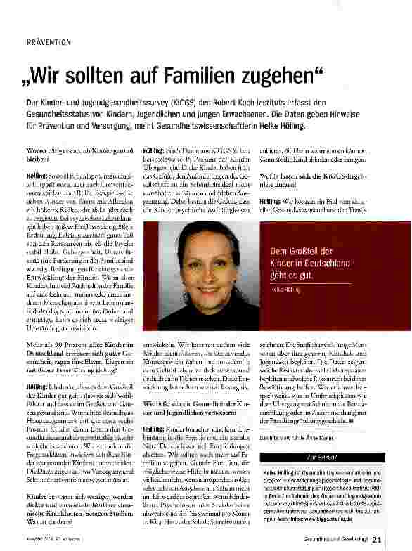 Vorschauseite 1: Wir sollten auf Familien zugehen