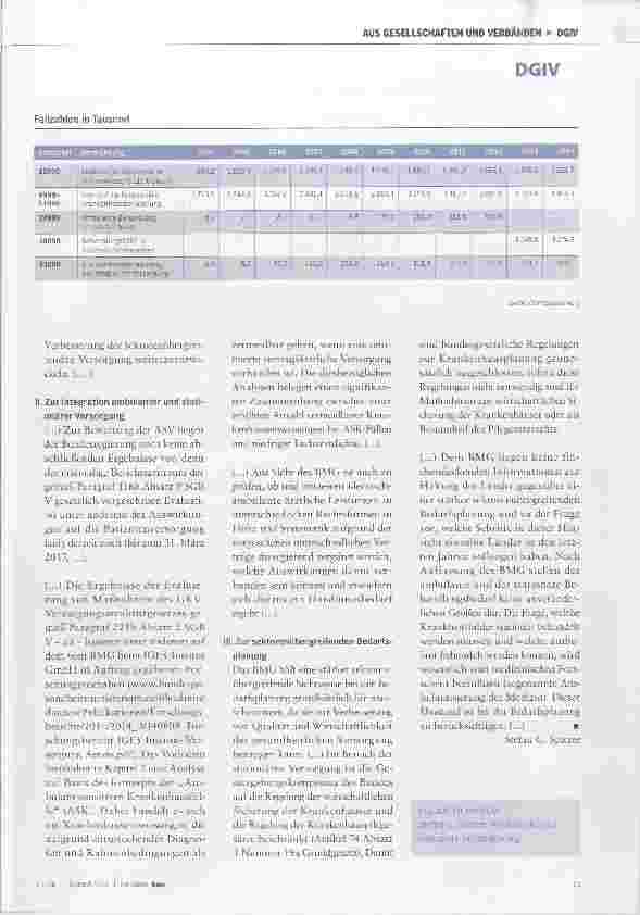 Vorschauseite 2: Verbesserung der sektorenübergreifenden Versorgung und Bedarfsplanung