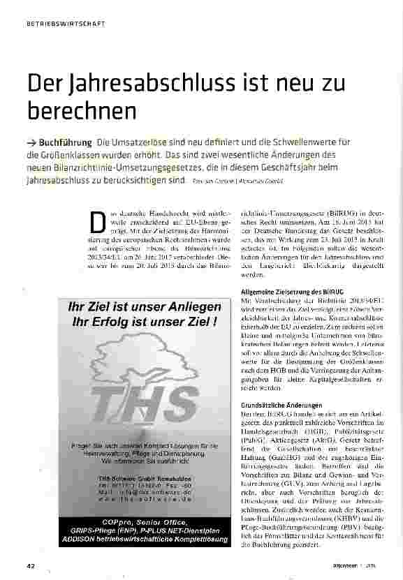 Vorschauseite 1: Der Jahresabschluss ist neu zu berechnen