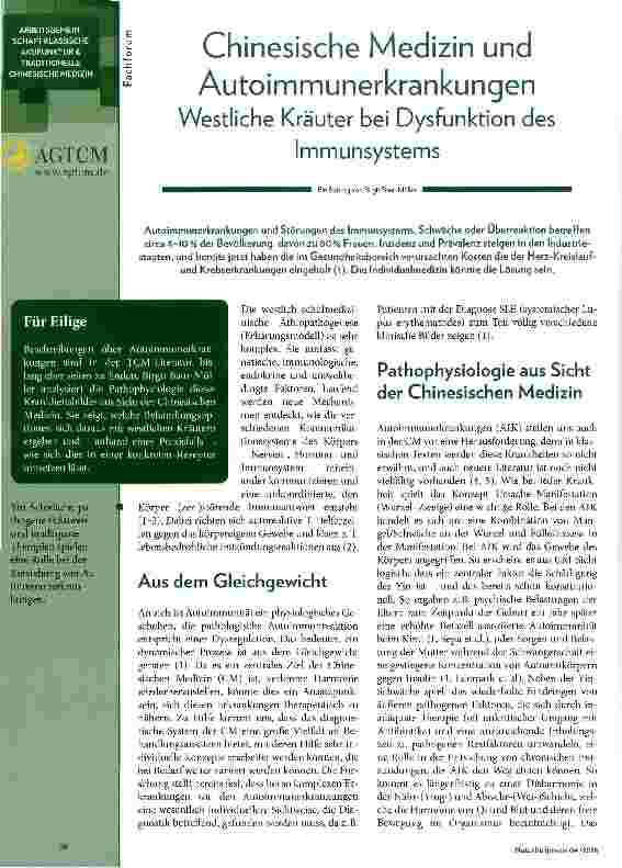 Vorschauseite 1: Chinesische Medizin und Autoimmunerkrankungen