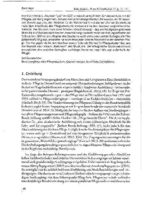 Vorschauseite 2: Karrierewege von Pflegeakademikern