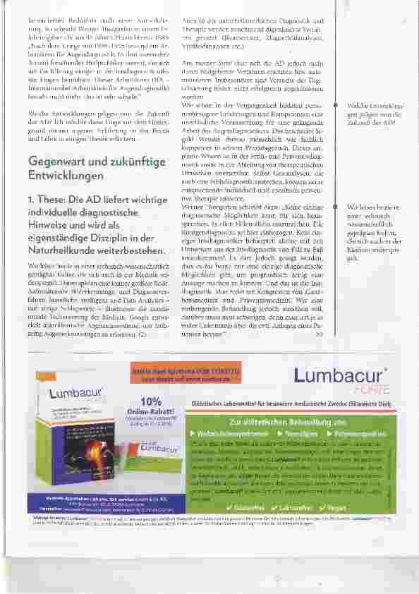 Vorschauseite 2: Augendiagnose, quo vadis? Gedanken zur Gegenwart und Zukunft der Augendiagnose