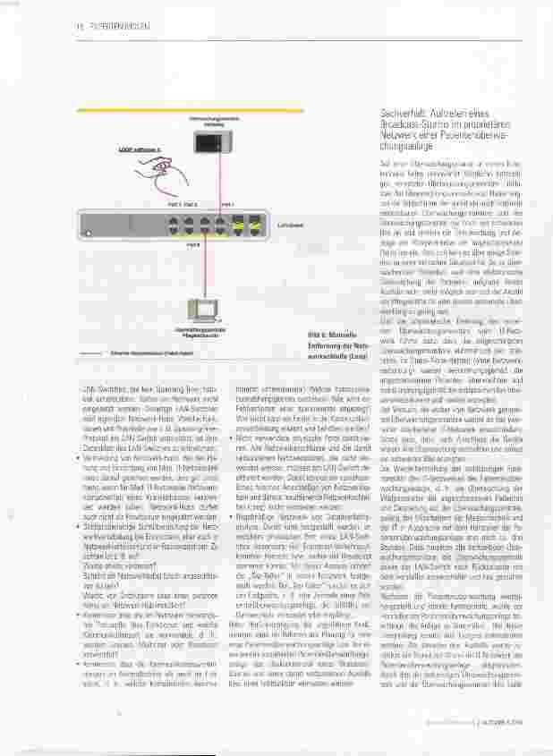 Vorschauseite 4: Broadcast-Sturm in medizinischen IT-Netzwerken