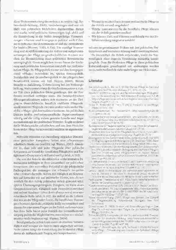 Vorschauseite 5: A Promise of Nursing Power?! Berufspoiitik- (k)ein Thema für die berufliche Pflege?